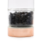 Preview: Kristallglas Teeflasche - Roségold - Onyx
