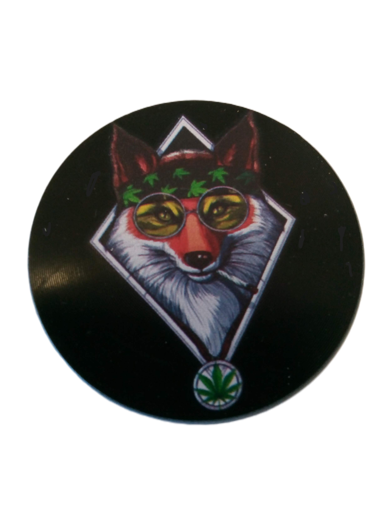 Preview: Grinder Metall Crazy Animals Ø50mm 4 tlg. Fuchs